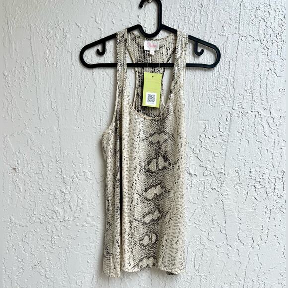 Parker sequin snake print tank top blouse size XS - Picture 1 of 6
